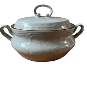 Vintage Baroque Hearthside Soup Tureen w/ Lid 2 Quart Speckled Japan 70s Retro
